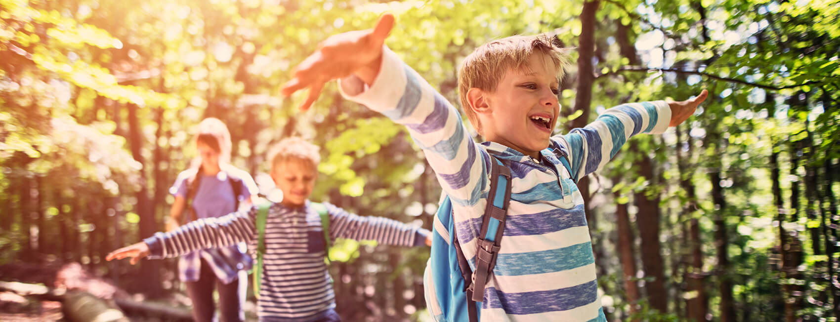 young boys playing outside