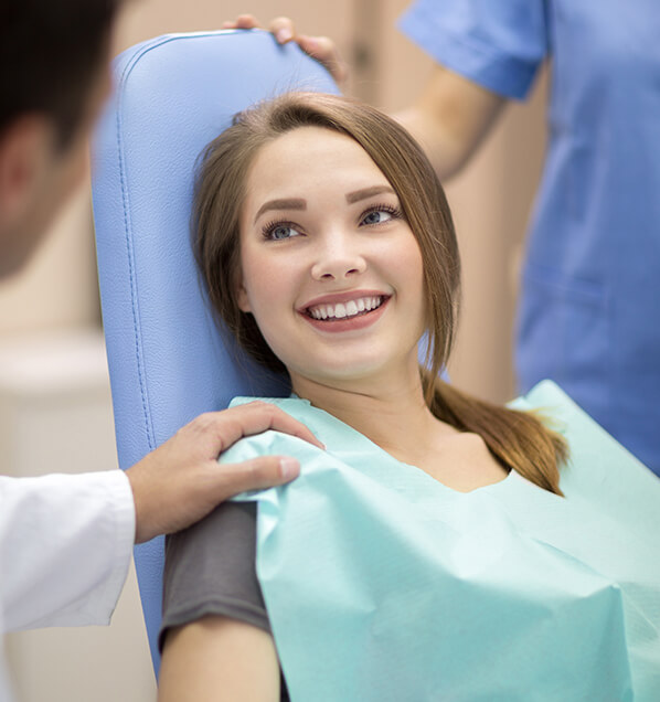 teenage girl at dental appointment